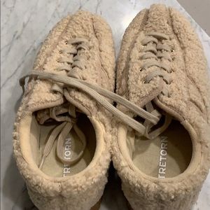 NWOT Faux Fur Tretorn Sneakers